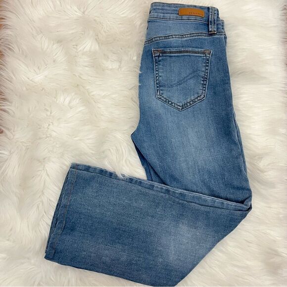 Sanctuary Connector Kick-Crop Button Front Jeans Sahara Blue Light Wash 26 - Picture 1 of 6